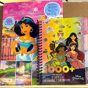 DISNEY PRINCESSES TWO STICKER ACTIVITY BOOKS for ONE PRICE!